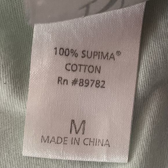 Natori Pajama Set Size Medium Green 100% Supima Cotton Loungewear Tank Pants PJ - Picture 7 of 8